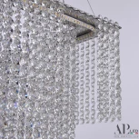 Подвесная люстра светодиодная APL LED Sicilia SH04.52.C.Ni.4000 (220V, хрусталь, на тросе)