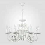 Подвесная люстра Eurosvet Tomas 60018/8 белый с золотом (220V, на цепи, подсвечник, свеча)