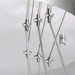 Подвесной светильник ярусный каскадный Глобула 690010603 DeMarkt (LED, 220V, пульт управления, на тросе, кольцо)