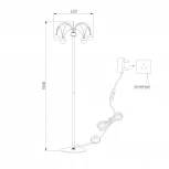 Торшер светодиодный с выключателем шарики Eurosvet Ragno 90194 черный (a070272) (регулировка яркости, 220V, шарики)