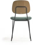 Обеденный стул La Forma (ex Julia Grup) Benilda (Зеленый/ Шпон,Металл,Дуб,Пена,Сталь,Фанера)