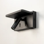 Настенный светильник с беспроводным ЗУ с полкой для чтения Декарт CL704371 LED USB QI (220V, выключатель)