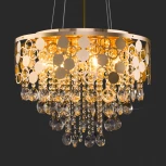 Подвесная люстра Eurosvet Lianna 10123/8 золото/прозрачный хрусталь Strotskis Smart (10114/8)