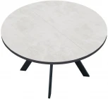 Стол DikLine RD120 хромикс белый, опоры черные