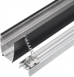 Профиль LINE-5075-U-HONEYCOMB-2000 BLACK (Arlight, Алюминий) 044885