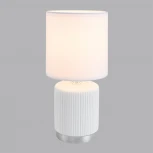 Настольная лампа Lumion Kaisa 8178/1T белый, керамика/текстиль E14 1*40W 220V (выключатель, круглые)