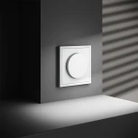 Диммер поворотно-нажимной 600 Вт (белый матовый) Voltum S70 VLS070302