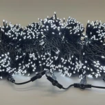 Комплект 5 белых нитей по 20м, 1000 LED, провод черный каучук 2,3мм, IP54 Laitcom ECO1000-11-1W