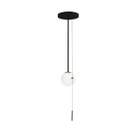 Потолочная люстра на штанге Loft IT Signal 10029PS Black (220V, выключатель, шар)