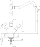 Смеситель Rossinka Z Z02-72 для кухонной мойки