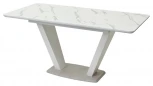 Стол Прага 120 БЕЛЫЙ МРАМОР FC13 CLEAF, пластик / БЕЛЫЙ, КАМЕНЬ СВЕТЛЫЙ