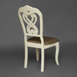 Стул -Андромеда/ Andromeda Ivory white, ткань коричневая S168-7 (дерево гевея)