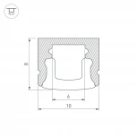 Профиль ARH-MINI5-2000 ANOD (Алюминий) 018827 Arlight