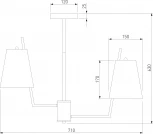 Потолочная люстра Wi-Fi на штанге Eurosvet Topanga 60173/6 латунь (220V, управление смартфоном, голосовое управление, умный дом - Minimir Home, Алиса, Маруся, Салют)