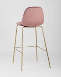 Стул барный Stool Group Валенсия велюр пыльно-розовый золотые ножки УТ000004436