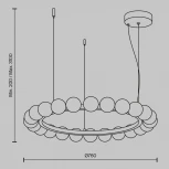 Подвесной светильник Maytoni Ambre MOD331PL-L42BS3K (LED, 220V, на тросе, шарики)