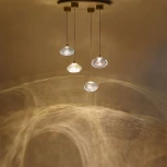 Подвесной светильник Odeon Light Mela 7042/4L янтарный/бронзов/металл/стекло LED 4W 3000K 220V (на проводе, круглые)