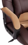 Кресло DRIVER (22) кож/зам/ткань, коричневый/бронза, 36-36/TW-21 Tetchair 19296