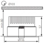 Встраиваемый точечный светильник светодиодный Kanlux RENDA 8720 (220V, круглые)