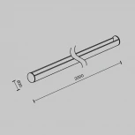 Опорный стержень 2м черный Maytoni Accessories for system Parity TRA130SR-2B