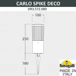 Грунтовый светильник Fumagalli Carlo Deco DR3.572.000.AXU1L (220V, круглые, IP55)