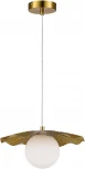 Подвесной светильник Evoluce Lorea SLE1196-303-01 Латунь/Белый G9 1*5W 4000K (220V, на проводе, шар)