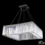 Подвесная люстра светодиодная APL LED Sicilia SH10.71.A.Ni.4000 (220V, хрусталь, на тросе)
