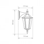 Настенный фонарь уличный Elektrostandard Claro GL 1004D черное золото