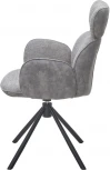 Стул M-City VARDY 360 град.поворот. Brego-07 Серый, ткань/ 7525-180 Серый, велюр/Черный