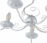 Подвесная люстра Arte Milano Amalfi-9934 339934/5 WT+SL (220V, на цепи, подсвечник, свеча)