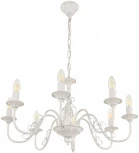 Подвесная люстра Arte Milano AM342620 342620/8 WT+SL (220V, на цепи, подсвечник, свеча)