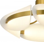 Потолочная люстра на штанге ST Luce Etoile SL1304.302.45 латунь/белый LED 1*45W 3000K (220V, круглые)