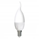 Лампа светодиодная, матовая, дневной белый свет 6500K Uniel Яркая LED-CW37 7W/6500K/E14/FR PLP01WH