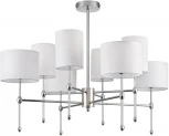 Потолочная люстра на штанге Lumion Latti 6589/8C хром/белый, металл/текстиль E14 8*40W 220V (круглые)