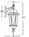 Настенный фонарь уличный ASTORIA 2M 91402M Bl овал Oasis Light (220V, фонарь, IP44)