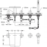 Смеситель Cezares Cascado F BVD5 01 С ВНУТРЕННЕЙ ЧАСТЬЮ