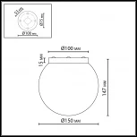Потолочный светильник Odeon Light Magia 7109/1C бронзовый/белый/стекло/металл IP20 E14 5W 220V