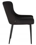 Стул обеденный RICHARD (черные матовые ножки, черный велюр (V108-77))