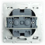 Розетка без заземления со шторками (черный) Stekker Эрна 49153