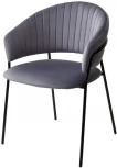Стул ГЕММА, цвет H-14 Серый, велюр / черный каркас