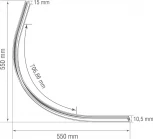 Круглый угол-соединитель для накладного шинопровода Donolux Slim Line Mini R corner 900 CB (24V)