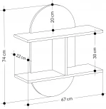 Полка фигурная LEVE AURO WALL SHELF LEV00933