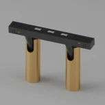 Трековый Wi-Fi светильник магнитный светодиодный латунь Elektrostandard Slim Magnetic 85056/01 (48V, голосовое управление, умный дом - Minimir Home)