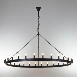 Подвесная большая люстра Citilux Смитсон CL470130 (220V, на цепи, свеча, круглые, под старину, кольцо)