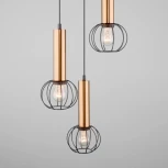 Подвесной светильник Eurosvet Parker 50178/3 черный/бронза