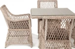 "Айриш" обеденная группа плетеная на 4 персоны, цвет бежевый 4SIS арт.УТ-00002199