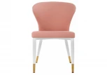 Обеденный стул на металлокаркасе Woodville Darcy white / pink 11779