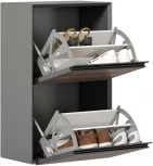 Обувница Флекс, Оникс Серый/Белый/Вяз дымчатый, Любимый дом