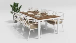 Обеденная группа Gardenini Bella (Алюминий,Ткань/Белый,Бежевый) DBLL.020220.C3