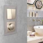 Выключатель двухклавишный (шампань рифленый) Werkel W1120010 (a051423)